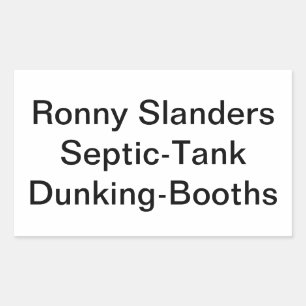 Slanders Septic Dunking Booth Hankamer Artjunkhaus Rechthoekige Sticker