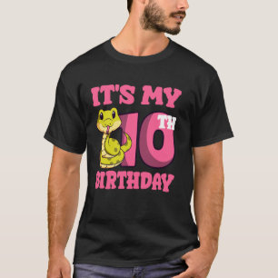 Slang 10e Verjaardag Reptiel Liefhebber Wildlife S T-shirt