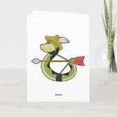 Slang als Boogschutter met Boog & Pijl Kaart (Achterkant)