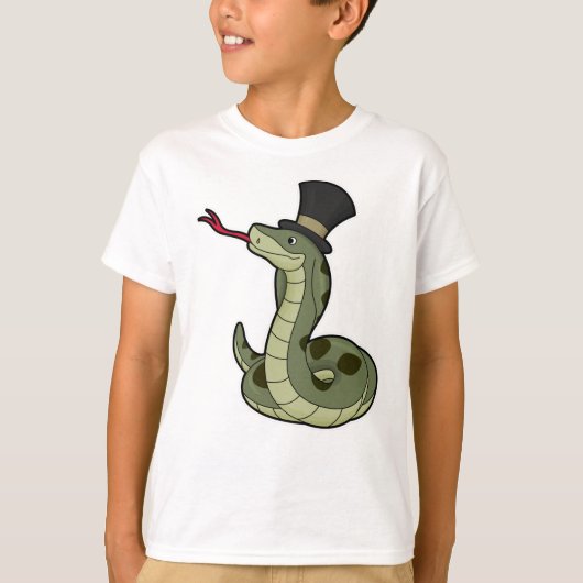 Slang als heer & hoed t-shirt (Voorkant)