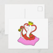 Slang als Koning met Kroon Briefkaart (Voorkant / Achterkant)