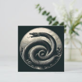 Slang Antiek Illustratie Slang Kaart (Staand voorkant)