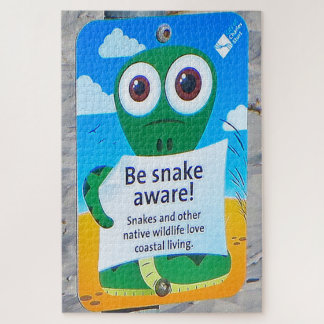 Slang bewustzijn bord, strand, Australië Legpuzzel
