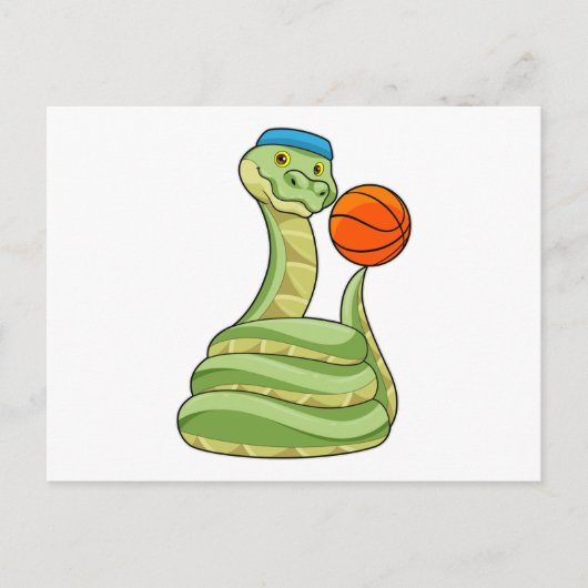Slang bij Basketbal Sporten Briefkaart (Voorkant)