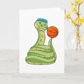 Slang bij Basketbalsporten Kaart (Gele Bloem)