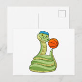 Slang bij basketsporten briefkaart (Voorkant / Achterkant)