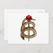 Slang bij Darts met Dart Briefkaart (Voorkant / Achterkant)