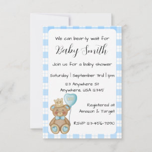 Slang Blue Beer Babyshower Uitnodiging voor Baby J