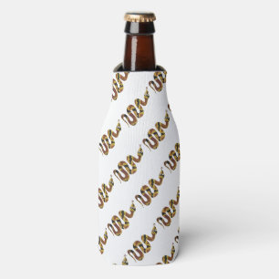 Slang Bruin en Gouden Silhouet Flesjeskoeler