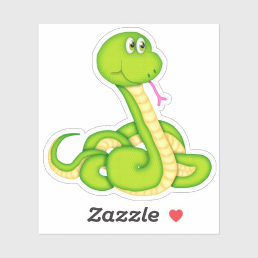 Slang Cartoon Uitknipbare Sticker Decal (Vel)