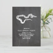 slang. Chalkboard Halloween feest. dierlijk Kaart (Staand voorkant)