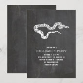 slang. Chalkboard Halloween feest. dierlijk Kaart (Voorkant / Achterkant)