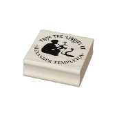 Slang Charmer en Cobra Ronde Bibliotheek Boeknaam Rubberstempel (Stempel)