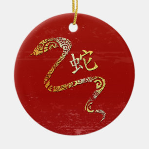 Slang Chinese Dierenriem Horoscoop Sterrenbeeld Te Keramisch Ornament