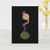 Slang Cobra slangen huisdier reptiel dier python c Kaart (Gele Bloem)