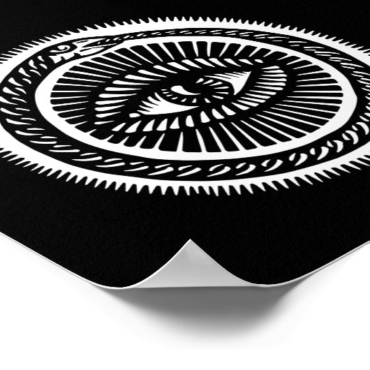 slang die zijn eigen staart eet poster (Hoek)