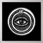 slang die zijn eigen staart eet poster (Voorkant)