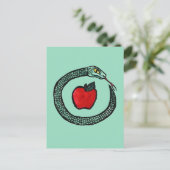 Slang en Appel Briefkaart (Staand voorkant)