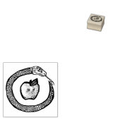 Slang en Appel Rubberstempel (Gestempeld)