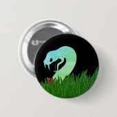 Slang en appel ZWARTE pin/ Ronde Button 5,7 Cm (Voorkant /achterkant)