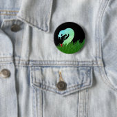 Slang en appel ZWARTE pin/ Ronde Button 5,7 Cm (In situ)