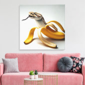 Slang en banaan fusie canvas afdruk (Insitu (Woonkamer))