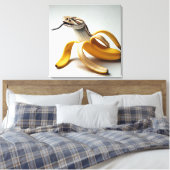 Slang en banaan fusie canvas afdruk (Insitu (Slaapkamer))