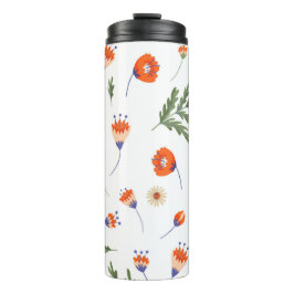 Slang en bloemenfee print thermosbeker