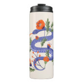 Slang en bloemenfee print thermosbeker (Voorkant)