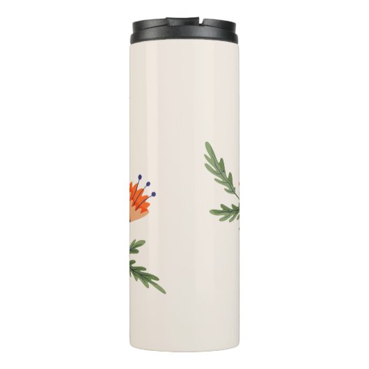 Slang en bloemenfee print thermosbeker (Achterkant)