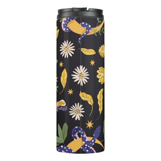 Slang en bloemenfee print thermosbeker (Achterkant)