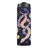 Slang en bloemenfee print thermosbeker (Voorkant)