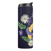 Slang en bloemenfee print thermosbeker (Gedraaid links)