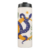 Slang en bloemenfee print thermosbeker (Voorkant)