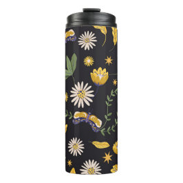 Slang en bloemenfee print thermosbeker