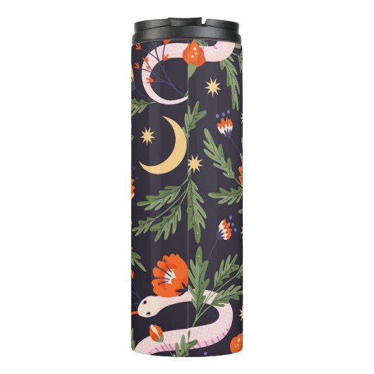 Slang en bloemenfee print thermosbeker (Achterkant)