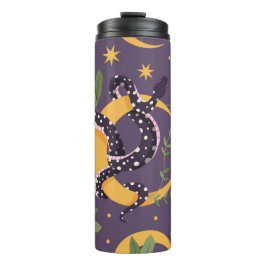 Slang en bloemenfee print thermosbeker