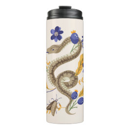 Slang en bloemenfee print thermosbeker