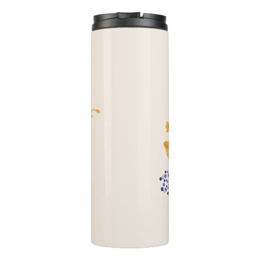 Slang en bloemenfee print thermosbeker (Achterkant)