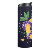 Slang en bloemenfee print thermosbeker (Gedraaid links)