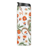 Slang en bloemenfee print thermosbeker (Geroteerd rechts)