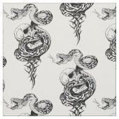 slang en gebroken schedel stof (Swatch)