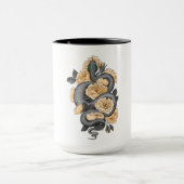 Slang en gele rozen mok (Midden)