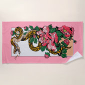 slang- en perenbloem strandlaken (Voorkant)