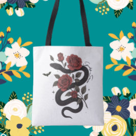 Slang en Rozen Canvas tas - Gotische Floral Design