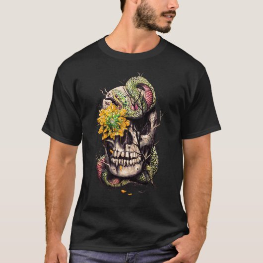 Slang en Schedel T-shirt (Voorkant)