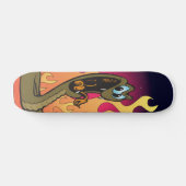 Slang en vlammen persoonlijk skateboard (Horizontaal)