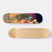 Slang en vlammen persoonlijk skateboard (Horizontaal)