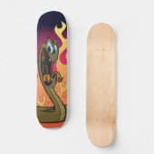 Slang en vlammen persoonlijk skateboard (Voorkant)