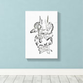 Slang gewikkeld rond boom canvas Print (Insitu (Houten vloer))